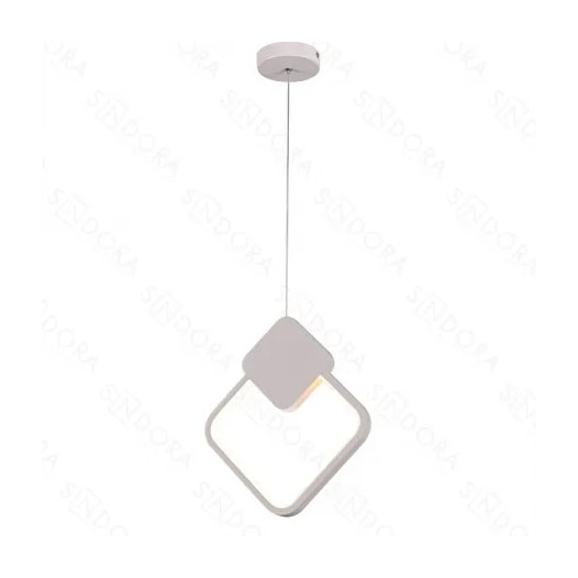 PENDENTE LED 3000K 14W BIVOLT 29X25,3CM METAL BRANCO | SINDORA ILUMINAÇÃO DCD03100