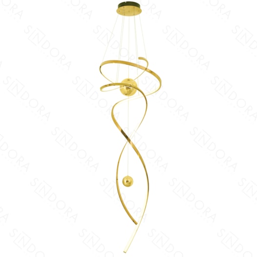 PENDENTE LED 3000K 150W BIVOLT Ø75X180CM INOX E SILICONE CHAMPANHE | SINDORA ILUMINAÇÃO DCD01278 PENDENTE LED 3000K 150W BIVOLT Ø75X180CM INOX E SILICONE CHAMPANHE | SINDORA ILUMINAÇÃO DCD01278