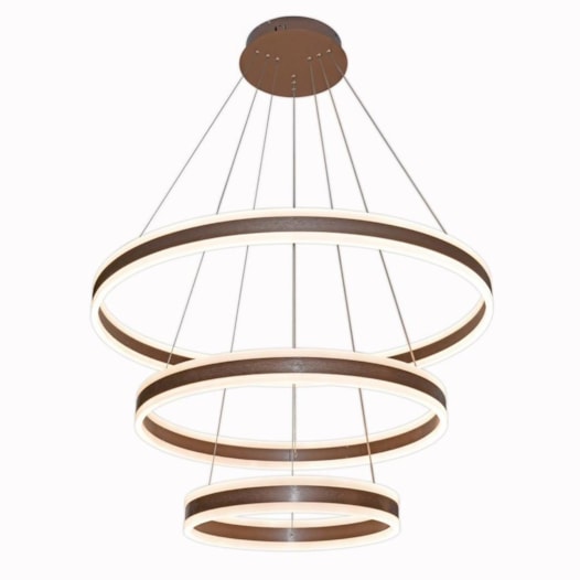 PENDENTE LED 3000K 226W BIVOLT Ø80CM METAL E ACRÍLICO MARROM E ESCOVADO | SINDORA ILUMINAÇÃO DCD03003 PENDENTE LED 3000K 226W BIVOLT Ø80CM METAL E ACRÍLICO MARROM E ESCOVADO | SINDORA ILUMINAÇÃO DCD03003