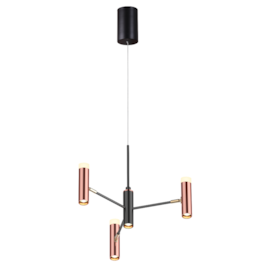 PENDENTE LED 3000K 28W BIVOLT Ø50X120CM ALUMÍNIO E ACRÍLICO PRETO E BRONZE | SINDORA ILUMINAÇÃO DCD01134 PENDENTE LED 3000K 28W BIVOLT Ø50X120CM ALUMÍNIO E ACRÍLICO PRETO E BRONZE | SINDORA ILUMINAÇÃO DCD01134