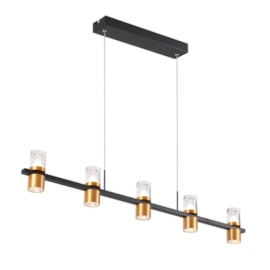 PENDENTE LED 3000K 30W BIVOLT 100CM ALUMÍNIO E ACRÍLICO DOURADO E PRETO | SINDORA ILUMINAÇÃO DCD01193 PENDENTE LED 3000K 30W BIVOLT 100CM ALUMÍNIO E ACRÍLICO DOURADO E PRETO | SINDORA ILUMINAÇÃO DCD01193