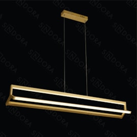 PENDENTE LED 3000K 37W BIVOLT 15X100X15CM METAL DOURADO | SINDORA ILUMINAÇÃO DCD015085 PENDENTE LED 3000K 37W BIVOLT 15X100X15CM METAL DOURADO | SINDORA ILUMINAÇÃO DCD015085