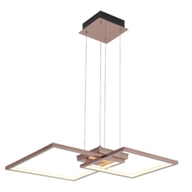 PENDENTE LED 3000K 38W BIVOLT 12X57X57CM INOX E SILICONE ROSE | SINDORA ILUMINAÇÃO DCD01269 PENDENTE LED 3000K 38W BIVOLT 12X57X57CM INOX E SILICONE ROSE | SINDORA ILUMINAÇÃO DCD01269