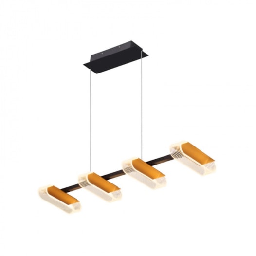 PENDENTE LED 3000K 40W BIVOLT 120X90X25CM METAL E ACRÍLICO DOURADO | SINDORA ILUMINAÇÃO DCD01168 PENDENTE LED 3000K 40W BIVOLT 120X90X25CM METAL E ACRÍLICO DOURADO | SINDORA ILUMINAÇÃO DCD01168