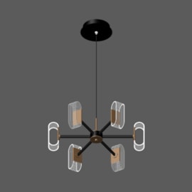 PENDENTE LED 3000K 45W BIVOLT Ø60X150CM METAL E ACRÍLICO DOURADO E PRETO | SINDORA ILUMINAÇÃO DCD01186 PENDENTE LED 3000K 45W BIVOLT Ø60X150CM METAL E ACRÍLICO DOURADO E PRETO | SINDORA ILUMINAÇÃO DCD01186
