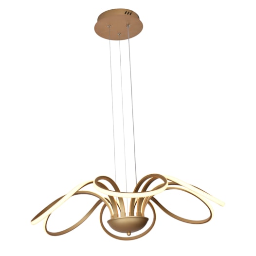 PENDENTE LED 3000K 48W BIVOLT Ø56CM ALUMÍNIO E SILICONE DOURADO | SINDORA ILUMINAÇÃO DCD015061 PENDENTE LED 3000K 48W BIVOLT Ø56CM ALUMÍNIO E SILICONE DOURADO | SINDORA ILUMINAÇÃO DCD015061