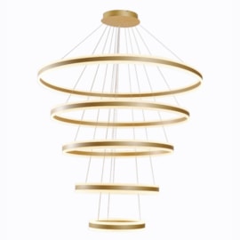 PENDENTE LED 3000K 500W BIVOLT Ø120CM METAL E ACRÍLICO DOURADO | SINDORA ILUMINAÇÃO DCD03021 PENDENTE LED 3000K 500W BIVOLT Ø120CM METAL E ACRÍLICO DOURADO | SINDORA ILUMINAÇÃO DCD03021