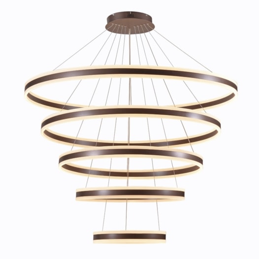 PENDENTE LED 3000K 500W BIVOLT Ø120CM METAL E ACRÍLICO MARROM | SINDORA ILUMINAÇÃO DCD03020 PENDENTE LED 3000K 500W BIVOLT Ø120CM METAL E ACRÍLICO MARROM | SINDORA ILUMINAÇÃO DCD03020
