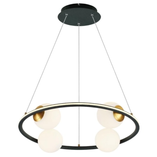 PENDENTE LED 3000K 52W BIVOLT Ø59CM ALUMÍNIO E VIDRO GRAFITE E BRANCO FOSCO | SINDORA ILUMINAÇÃO DCD01800 PENDENTE LED 3000K 52W BIVOLT Ø59CM ALUMÍNIO E VIDRO GRAFITE E BRANCO FOSCO | SINDORA ILUMINAÇÃO DCD01800