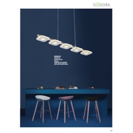 PENDENTE LED 3000K 56W BIVOLT 90X13CM ALUMÍNIO E ACRÍLICO BRANCO | SINDORA ILUMINAÇÃO DCD01112