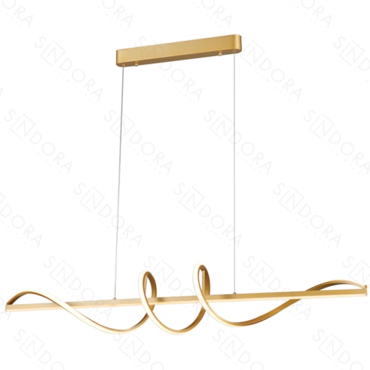 PENDENTE LED 3000K 63W BIVOLT 20X100CM METAL DOURADO | SINDORA ILUMINAÇÃO DCD03036 PENDENTE LED 3000K 63W BIVOLT 20X100CM METAL DOURADO | SINDORA ILUMINAÇÃO DCD03036
