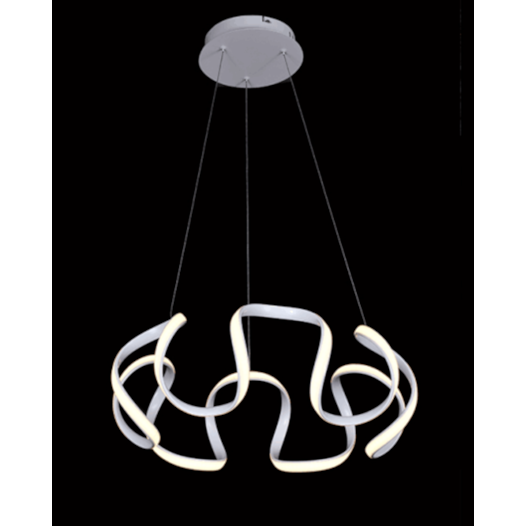 PENDENTE LED 3000K 64W BIVOLT Ø55X25CM METAL E SILICONE BRANCO | SINDORA ILUMINAÇÃO DCD015010 PENDENTE LED 3000K 64W BIVOLT Ø55X25CM METAL E SILICONE BRANCO | SINDORA ILUMINAÇÃO DCD015010