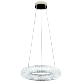 PENDENTE LED 3000K 65W BIVOLT Ø62CM CRISTAL E METAL CROMADO | SINDORA ILUMINAÇÃO DCD00787 PENDENTE LED 3000K 65W BIVOLT Ø62CM CRISTAL E METAL CROMADO | SINDORA ILUMINAÇÃO DCD00787