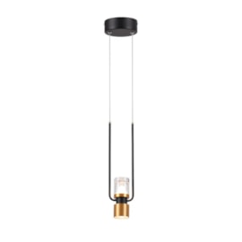 PENDENTE LED 3000K 6W BIVOLT Ø12X50CM ALUMÍNIO E ACRÍLICO DOURADO E PRETO | SINDORA ILUMINAÇÃO DCD01192 PENDENTE LED 3000K 6W BIVOLT Ø12X50CM ALUMÍNIO E ACRÍLICO DOURADO E PRETO | SINDORA ILUMINAÇÃO DCD01192