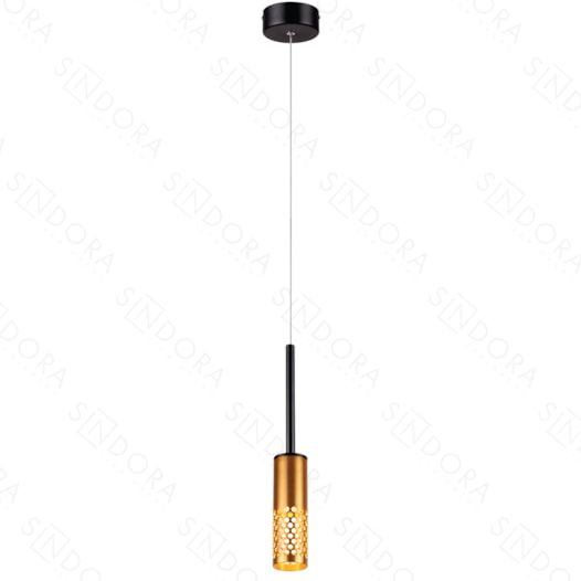 PENDENTE LED 3000K 6W BIVOLT Ø5X19CM METAL E ACRÍLICO DOURADO | SINDORA ILUMINAÇÃO DCD01810 PENDENTE LED 3000K 6W BIVOLT Ø5X19CM METAL E ACRÍLICO DOURADO | SINDORA ILUMINAÇÃO DCD01810