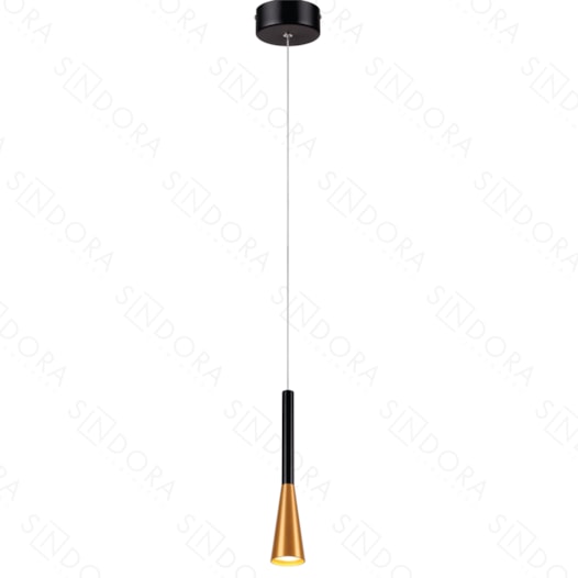 PENDENTE LED 3000K 6W BIVOLT Ø5X28CM METAL E ACRÍLICO DOURADO | SINDORA ILUMINAÇÃO DCD01815 PENDENTE LED 3000K 6W BIVOLT Ø5X28CM METAL E ACRÍLICO DOURADO | SINDORA ILUMINAÇÃO DCD01815