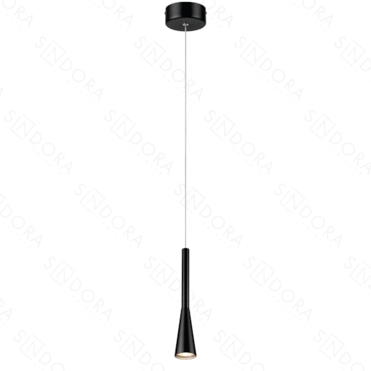 PENDENTE LED 3000K 6W BIVOLT Ø5X28CM METAL E ACRÍLICO PRETO | SINDORA ILUMINAÇÃO DCD01811 PENDENTE LED 3000K 6W BIVOLT Ø5X28CM METAL E ACRÍLICO PRETO | SINDORA ILUMINAÇÃO DCD01811