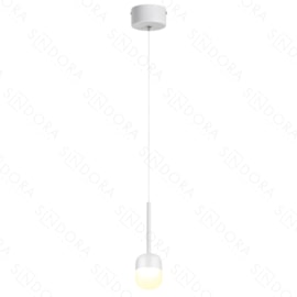 PENDENTE LED 3000K 6W BIVOLT Ø8X14CM METAL E ACRÍLICO BRANCO | SINDORA ILUMINAÇÃO DCD01817 PENDENTE LED 3000K 6W BIVOLT Ø8X14CM METAL E ACRÍLICO BRANCO | SINDORA ILUMINAÇÃO DCD01817