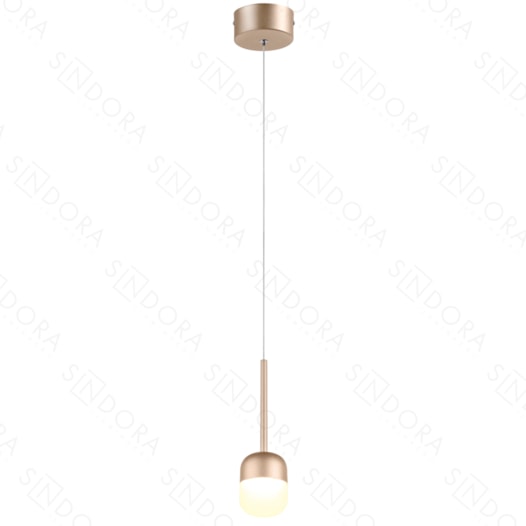 PENDENTE LED 3000K 6W BIVOLT Ø8X14CM METAL E ACRÍLICO DOURADO | SINDORA ILUMINAÇÃO DCD01820 PENDENTE LED 3000K 6W BIVOLT Ø8X14CM METAL E ACRÍLICO DOURADO | SINDORA ILUMINAÇÃO DCD01820