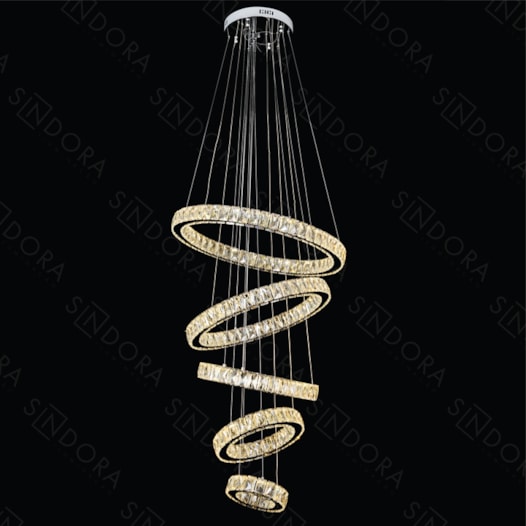 PENDENTE LED 3000K 75W BIVOLT Ø60CM CRISTAL E METAL CROMADO | SINDORA ILUMINAÇÃO DCD02813 PENDENTE LED 3000K 75W BIVOLT Ø60CM CRISTAL E METAL CROMADO | SINDORA ILUMINAÇÃO DCD02813