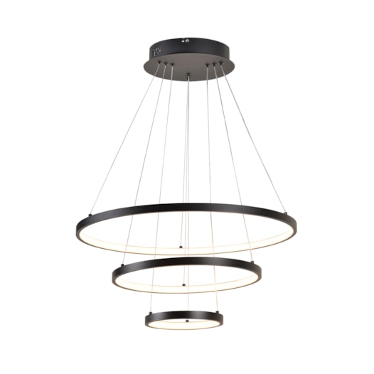 PENDENTE LED 3000K 75W BIVOLT Ø60CM METAL E SILICONE PRETO | SINDORA ILUMINAÇÃO DCD03010 PENDENTE LED 3000K 75W BIVOLT Ø60CM METAL E SILICONE PRETO | SINDORA ILUMINAÇÃO DCD03010