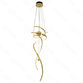 PENDENTE LED 3000K 80W BIVOLT Ø45X100CM INOX E SILICONE CHAMPANHE | SINDORA ILUMINAÇÃO DCD01276 PENDENTE LED 3000K 80W BIVOLT Ø45X100CM INOX E SILICONE CHAMPANHE | SINDORA ILUMINAÇÃO DCD01276