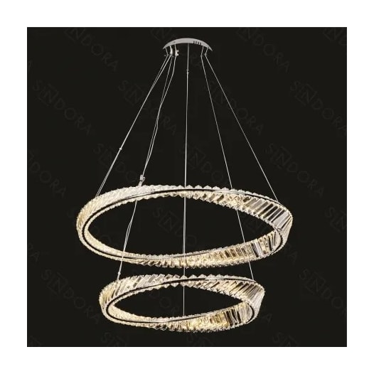 PENDENTE LED 3000K 80W BIVOLT Ø80CM CRISTAL E METAL CROMADO | SINDORA ILUMINAÇÃO DCD00790 PENDENTE LED 3000K 80W BIVOLT Ø80CM CRISTAL E METAL CROMADO | SINDORA ILUMINAÇÃO DCD00790