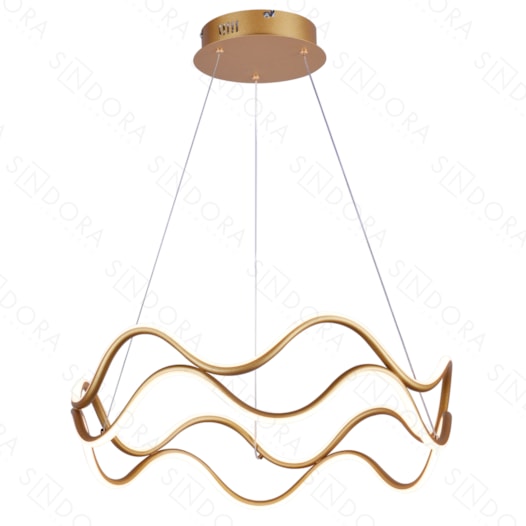 PENDENTE LED 3000K 86W BIVOLT Ø60CM METAL DOURADO | SINDORA ILUMINAÇÃO DCD03157 PENDENTE LED 3000K 86W BIVOLT Ø60CM METAL DOURADO | SINDORA ILUMINAÇÃO DCD03157