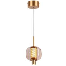 PENDENTE LED 3000K 8W BIVOLT Ø14X11CM ALUMÍNIO E VIDRO CHAMPANHE E TRANSPARENTE | SINDORA ILUMINAÇÃO DCD01196 PENDENTE LED 3000K 8W BIVOLT Ø14X11CM ALUMÍNIO E VIDRO CHAMPANHE E TRANSPARENTE | SINDORA ILUMINAÇÃO DCD01196