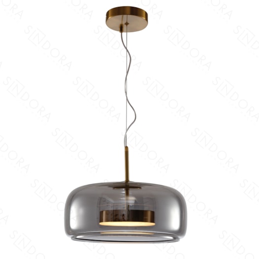 PENDENTE LED 3000K 8W BIVOLT Ø33X15CM METAL E VIDRO BRONZE E FUMÊ | SINDORA ILUMINAÇÃO DCD04020 PENDENTE LED 3000K 8W BIVOLT Ø33X15CM METAL E VIDRO BRONZE E FUMÊ | SINDORA ILUMINAÇÃO DCD04020