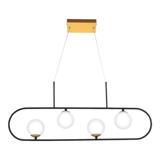 PENDENTE LED 4XG9 25X80X10CM METAL E VIDRO | OLD ARTISAN PD-5359