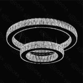 PENDENTE LED 6000K 28W BIVOLT Ø50CM CRISTAL E METAL CROMADO | SINDORA ILUMINAÇÃO DCD02804 PENDENTE LED 6000K 28W BIVOLT Ø50CM CRISTAL E METAL CROMADO | SINDORA ILUMINAÇÃO DCD02804