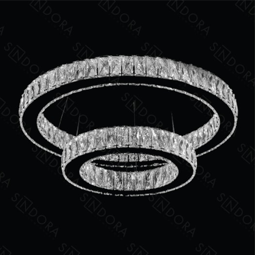 PENDENTE LED 6000K 28W BIVOLT Ø50CM CRISTAL E METAL CROMADO | SINDORA ILUMINAÇÃO DCD02804 PENDENTE LED 6000K 28W BIVOLT Ø50CM CRISTAL E METAL CROMADO | SINDORA ILUMINAÇÃO DCD02804