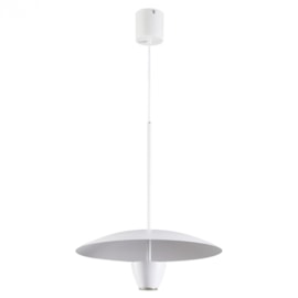 PENDENTE LED ABBIE 3000K 10W BIVOLT Ø40X300CM ALUMÍNIO BRANCO | NORDECOR 2571 PENDENTE LED ABBIE 3000K 10W BIVOLT Ø40X300CM ALUMÍNIO BRANCO | NORDECOR 2571