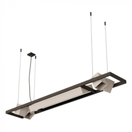 PENDENTE LED ALL MIX RETANGULAR 3000K 23W 110V AR70 9,5X120X20CM METAL | BELLA ITALIA PE10700-110