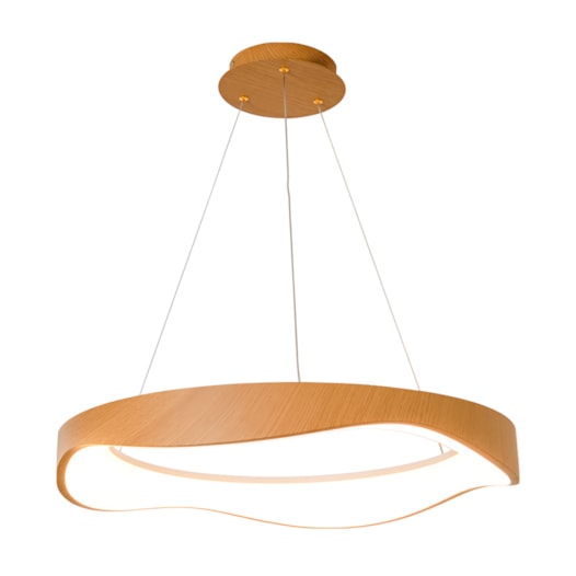 PENDENTE LED AMARÉ REDONDO 3000K 60W BIVOLT Ø62X6,5CM METAL E ACRÍLICO AMADEIRADO | USINA IMPORTS UI20181/60CV PENDENTE LED AMARÉ REDONDO 3000K 60W BIVOLT Ø62X6,5CM METAL E ACRÍLICO AMADEIRADO | USINA IMPORTS UI20181/60CV