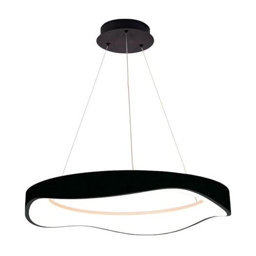 PENDENTE LED AMARÉ REDONDO 3000K 60W BIVOLT Ø62X6,5CM METAL E ACRÍLICO PRETO | USINA IMPORTS UI20181/60PT PENDENTE LED AMARÉ REDONDO 3000K 60W BIVOLT Ø62X6,5CM METAL E ACRÍLICO PRETO | USINA IMPORTS UI20181/60PT