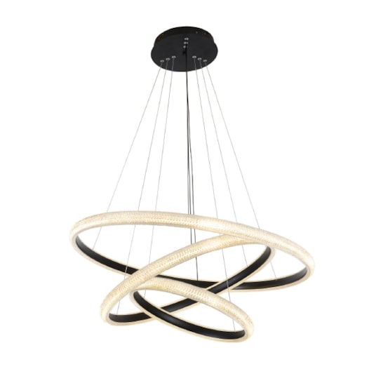 PENDENTE LED APOGEU 3000K 112W BIVOLT Ø80CM METAL PRETO | SKYLIGHT SKY-4011PT PENDENTE LED APOGEU 3000K 112W BIVOLT Ø80CM METAL PRETO | SKYLIGHT SKY-4011PT