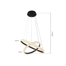 PENDENTE LED APOGEU 3000K 62W BIVOLT Ø60CM METAL PRETO | SKYLIGHT SKY-4010PT PENDENTE LED APOGEU 3000K 62W BIVOLT Ø60CM METAL PRETO | SKYLIGHT SKY-4010PT