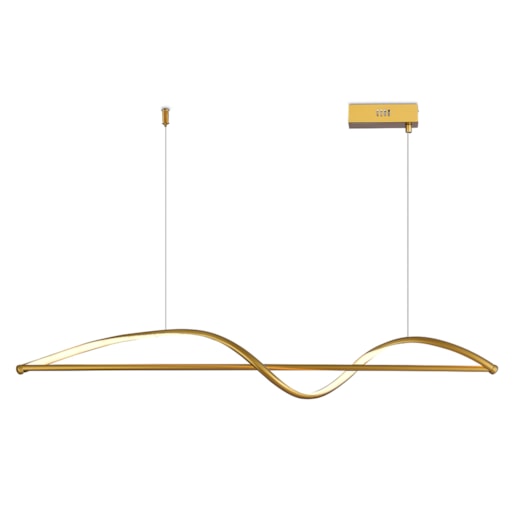 PENDENTE LED ARCH 3000K 25W BIVOLT Ø120CM METAL DOURADO | +LUZ PE-174/25.120DF