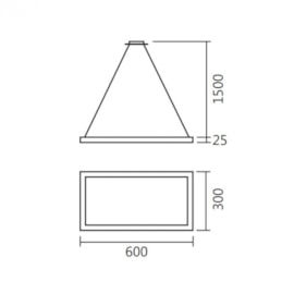 PENDENTE LED ARIA RETANGULAR 3000K 30W BIVOLT 2,5X60X30CM ALUMÍNIO | SPOTLINE 826/1 3000K PENDENTE LED ARIA RETANGULAR 3000K 30W BIVOLT 2,5X60X30CM ALUMÍNIO | SPOTLINE 826/1 3000K