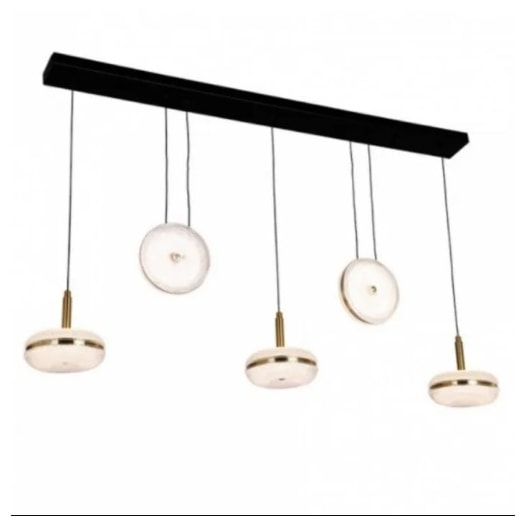 PENDENTE LED BAROK VIS 80W 3000K DOURADO/PRETO | NORDECOR 2063 PENDENTE LED BAROK VIS 80W 3000K DOURADO/PRETO | NORDECOR 2063