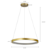 PENDENTE LED BEAN 3000K 26W BIVOLT Ø60X300CM METAL E ACRÍLICO DOURADO FOSCO | NORDECOR 2456