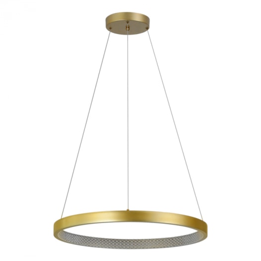 PENDENTE LED BEAN 3000K 26W BIVOLT Ø60X300CM METAL E ACRÍLICO DOURADO FOSCO | NORDECOR 2456 PENDENTE LED BEAN 3000K 26W BIVOLT Ø60X300CM METAL E ACRÍLICO DOURADO FOSCO | NORDECOR 2456