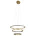 PENDENTE LED BEAN 3000K 83W BIVOLT Ø80X500CM METAL E ACRÍLICO DOURADO FOSCO | NORDECOR 2459