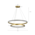 PENDENTE LED BEAN GRAN 3000K 67W BIVOLT Ø80X400CM METAL E ACRÍLICO DOURADO FOSCO | NORDECOR 2458