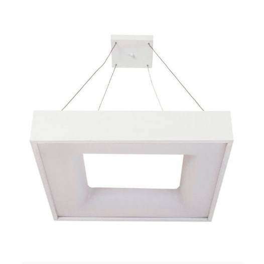 PENDENTE LED BELIZE QUADRADO DIREITA E INDIRETA BASE VAZADA 4000K 36,8W BIVOLT 48X48CM ALUMÍNIO E ACRÍLICO | USINA 19012 PENDENTE LED BELIZE QUADRADO DIREITA E INDIRETA BASE VAZADA 4000K 36,8W BIVOLT 48X48CM ALUMÍNIO E ACRÍLICO | USINA 19012
