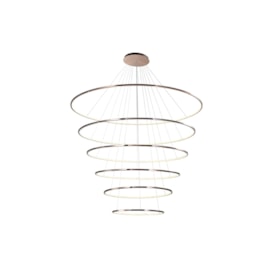 PENDENTE LED BENSON AÇO INOX E SILICONE ROSE  209W  3000K | HEVVY 1229 SL-0516/H6 ROSE PENDENTE LED BENSON AÇO INOX E SILICONE ROSE  209W  3000K | HEVVY 1229 SL-0516/H6 ROSE