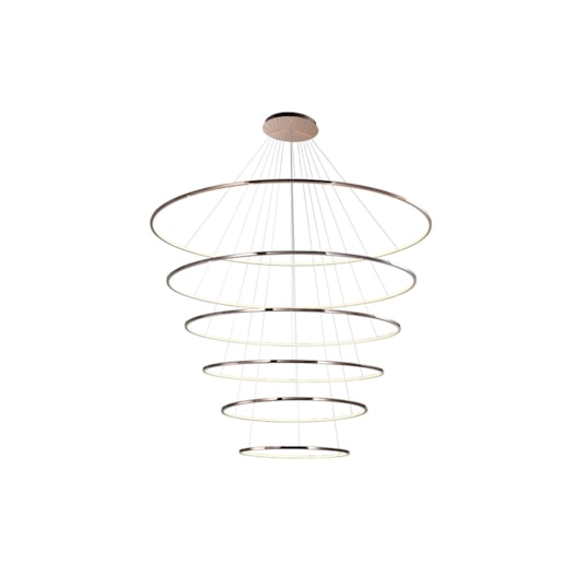 PENDENTE LED BENSON AÇO INOX E SILICONE ROSE  209W  3000K | HEVVY 1229 SL-0516/H6 ROSE PENDENTE LED BENSON AÇO INOX E SILICONE ROSE  209W  3000K | HEVVY 1229 SL-0516/H6 ROSE