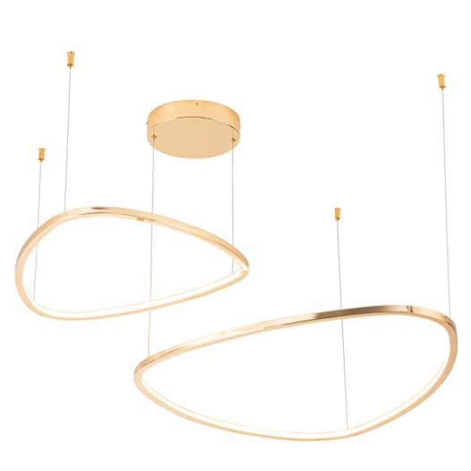 PENDENTE LED BERT 72W 3000K BIVOLT Ø80CM ALUMÍNIO DOURADO | STUDIOLUCE PD1735DO